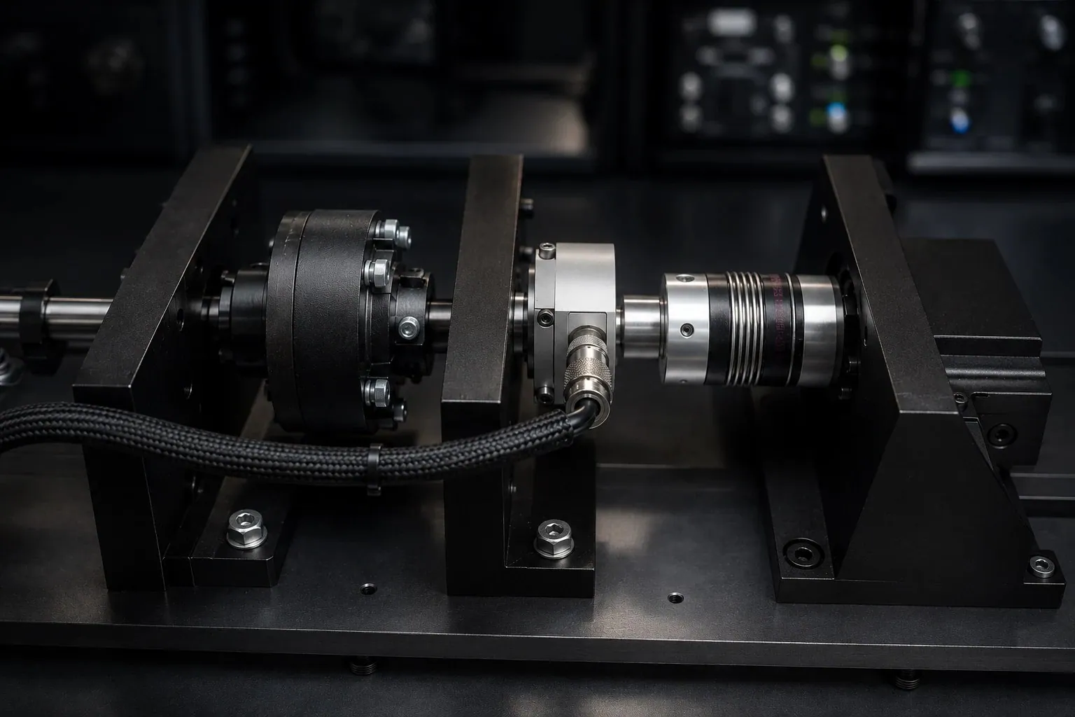 Drive coupled to a dynamometer through a bellows coupling