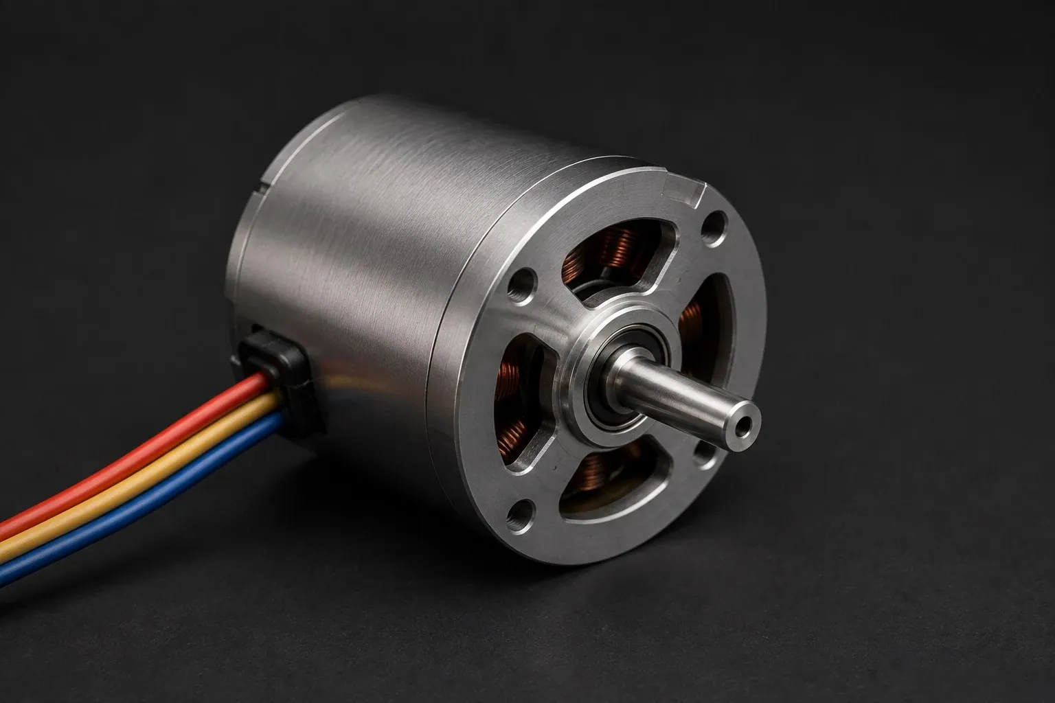 Motor connected by three phase wires only, without a sensor cable